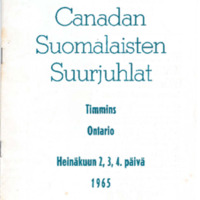 Finnish Canadian Grand Festival programme 1965