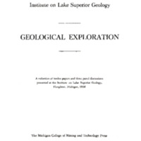Institute on Lake Superior Geology: Proceedings, 1956