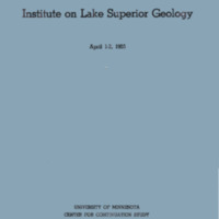 Institute on Lake Superior Geology: Proceedings, 1955